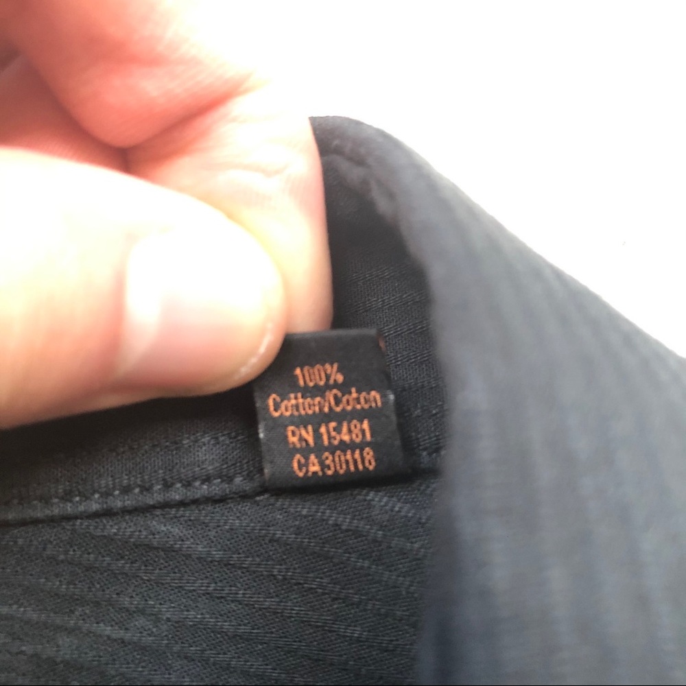 Ben Sherman Black Casual Button Dress Shirt 15.5 / 34-35 Men's Medium - Picture 12 of 14